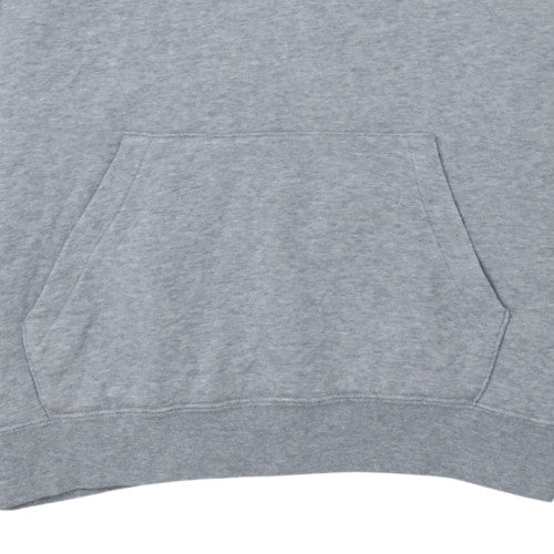 Nike Men's Grey Pullover Hoodie S Regular Fit Fleece Sweatshirt