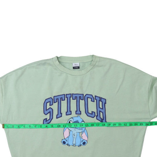 Disney Classics George Women Green Stitch Sweatshirt L 16-18 Pullover