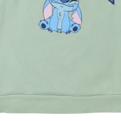 Disney Classics George Women Green Stitch Sweatshirt L 16-18 Pullover