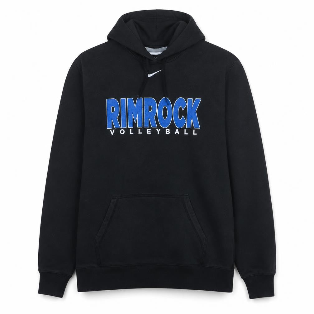 Front view of Nike Men's Black 2XL Rimrock Volleyball Pullover Hoodie
