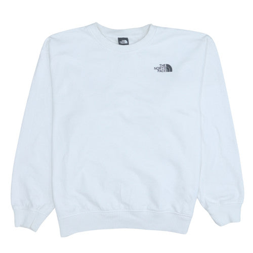 The North Face Womens White Small Crew Neck Pullover Sweatshirt