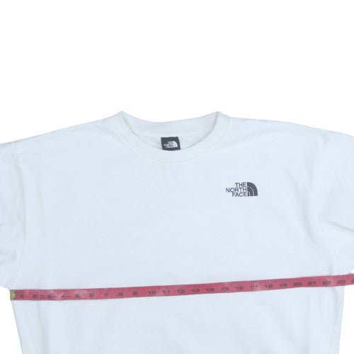 The North Face Womens White Small Crew Neck Pullover Sweatshirt