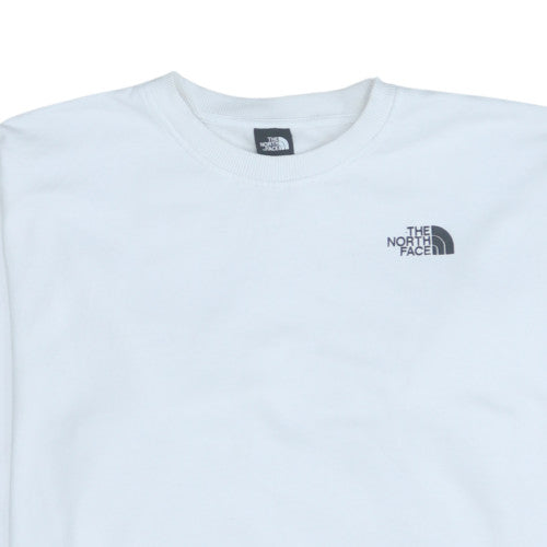 The North Face Womens White Small Crew Neck Pullover Sweatshirt