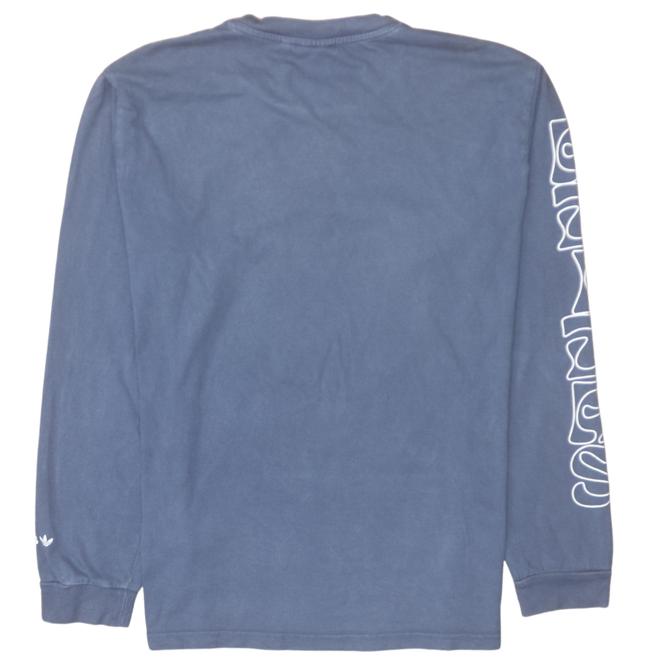 Adidas Men's Blue Long Sleeve Graphic Cotton Top Size L
