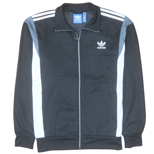 Adidas Men's Black Large Track Jacket Full Zip Retro Sportswear