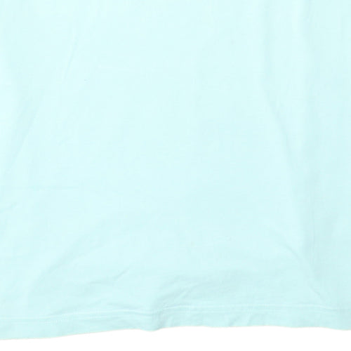 Puma Men's Light Green Crew Neck Short Sleeve Cotton T-Shirt Size L