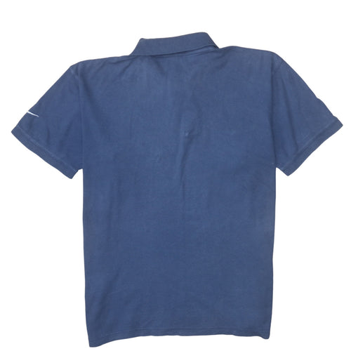 Nike Men's Blue Regular Fit Cotton Polo Shirt XL