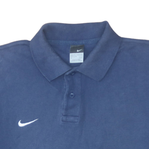 Nike Men's Blue Regular Fit Cotton Polo Shirt XL