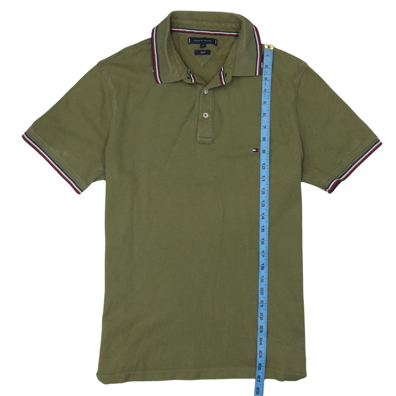 Tommy Hilfiger Men's Green Slim Fit Polo Shirt XL