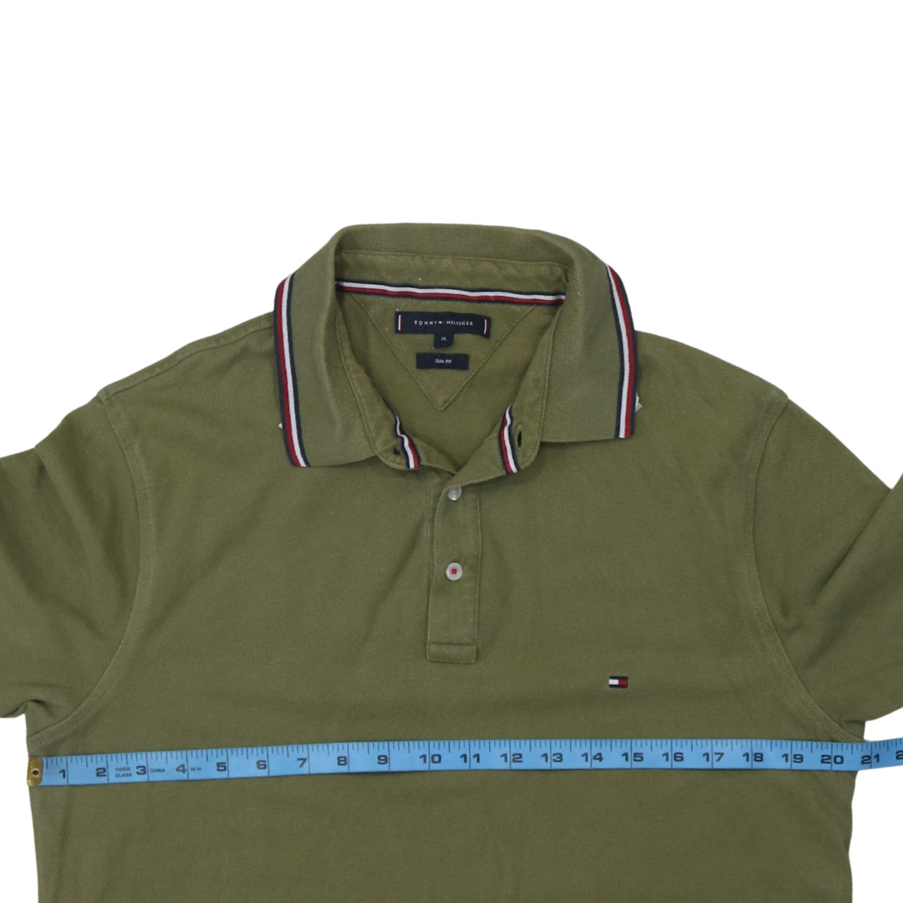 Tommy Hilfiger Men's Green Slim Fit Polo Shirt XL