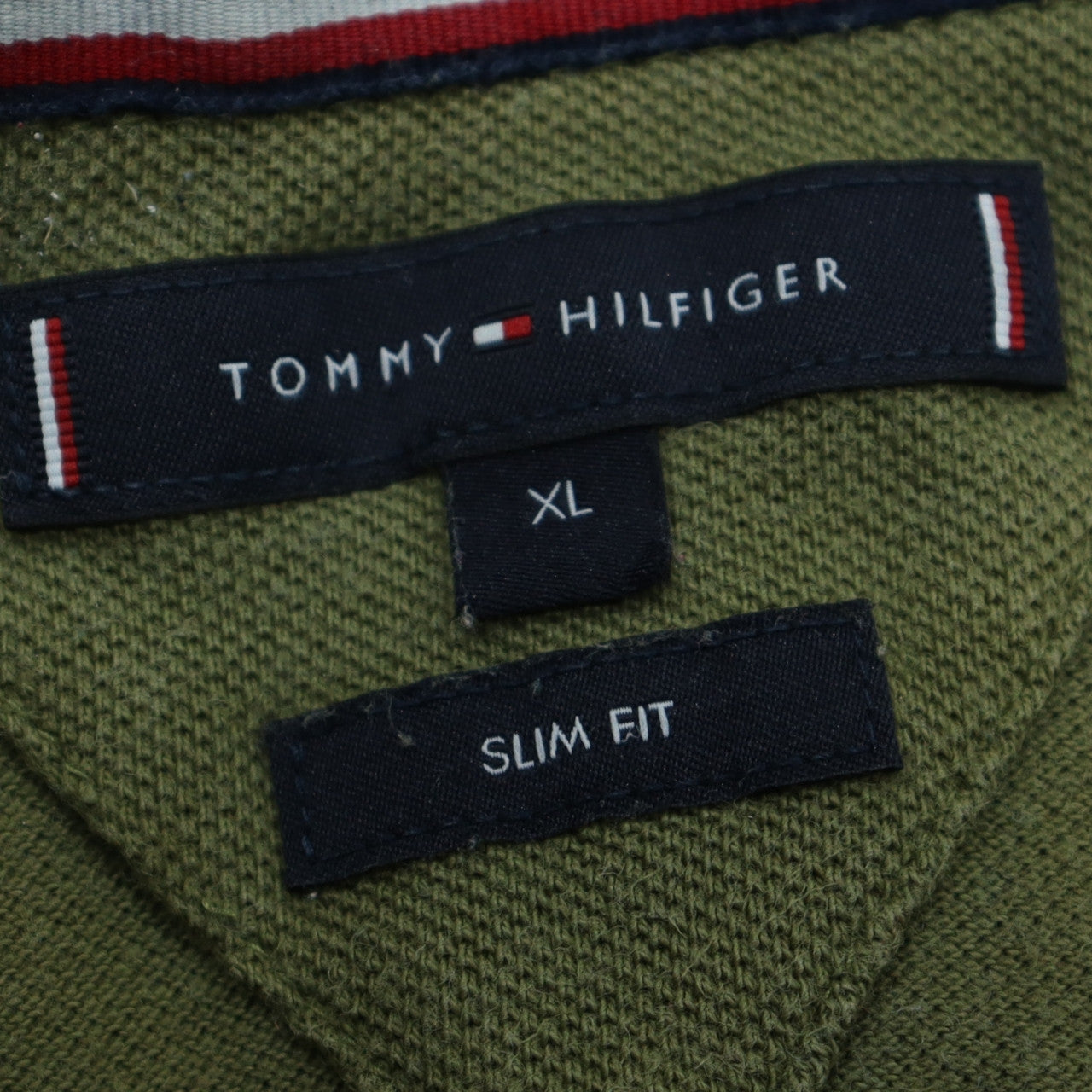 Tommy Hilfiger Men's Green Slim Fit Polo Shirt XL