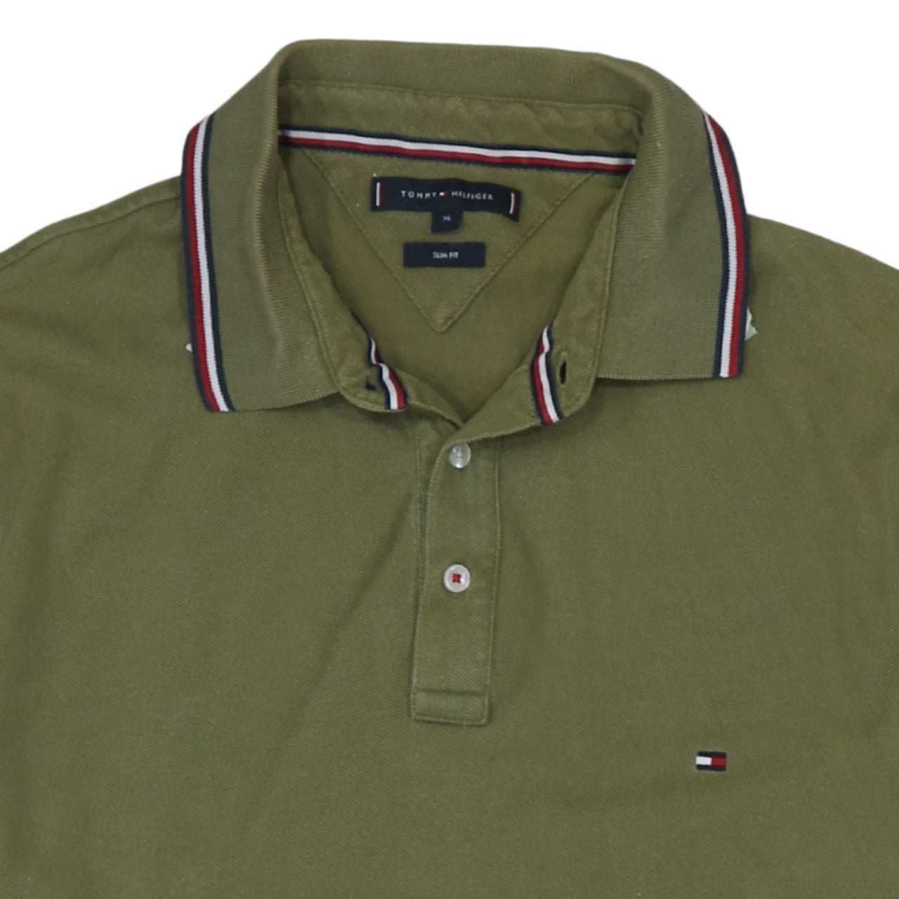 Tommy Hilfiger Men's Green Slim Fit Polo Shirt XL