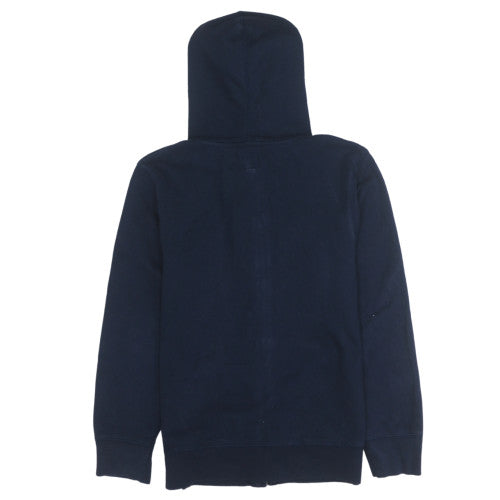GAP Boys Blue Full Zip Fleece Hoodie 14-15 Years Logo Front Sweatshirt