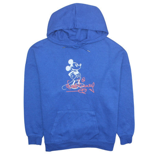 Primark Women Blue Disney Mickey Hoodie Size M Pullover Cotton Blend