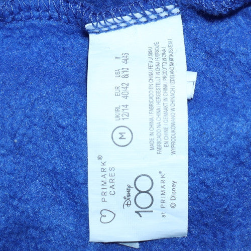 Primark Women Blue Disney Mickey Hoodie Size M Pullover Cotton Blend