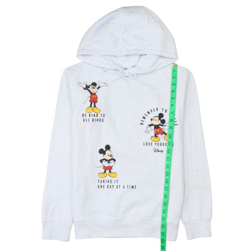 Disney Primark Women White Mickey Mouse Pullover Hoodie Size 2XS