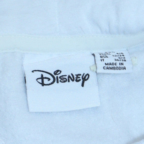 Disney Primark Women White Mickey Mouse Pullover Hoodie Size 2XS