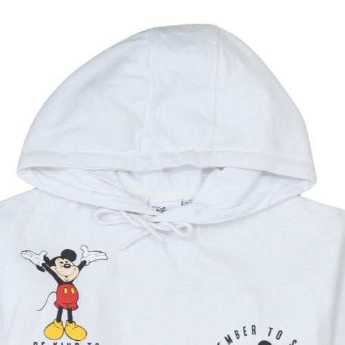Disney Primark Women White Mickey Mouse Pullover Hoodie Size 2XS