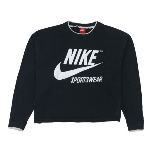 Nike Womens Black Sportswear Crew Neck Pullover Sweatshirt M