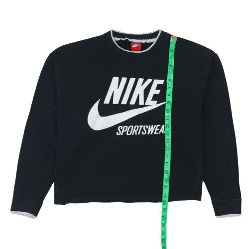 Nike Womens Black Sportswear Crew Neck Pullover Sweatshirt M