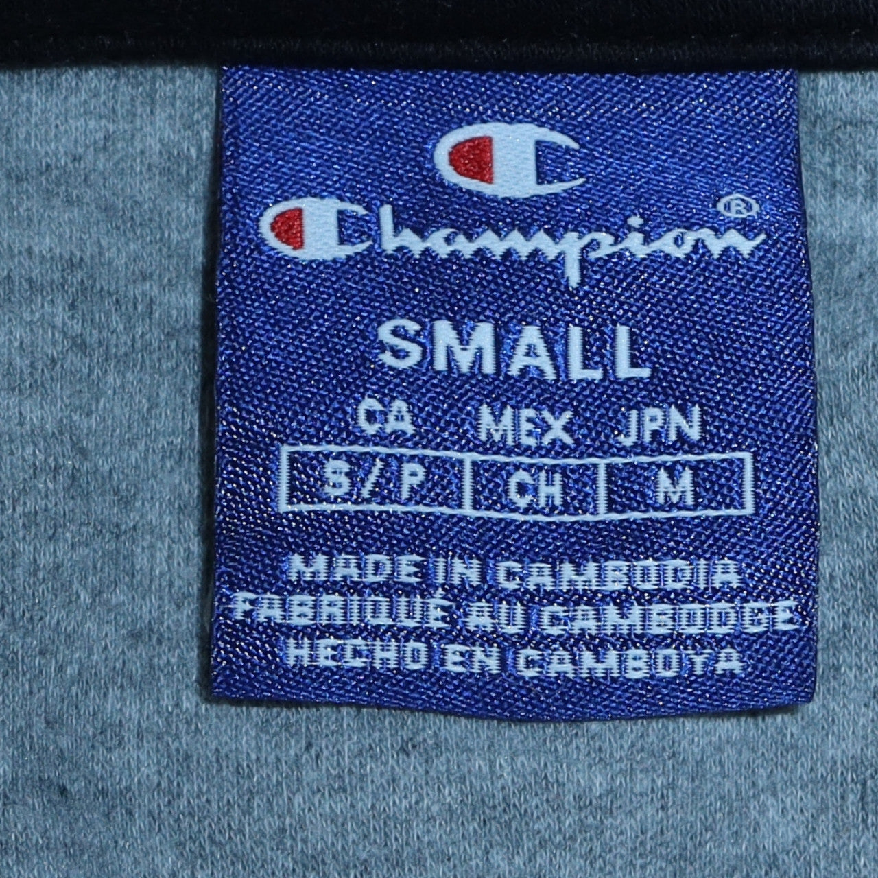 Champion Men's Black & Grey 1/2 Zip Hoodie Small Pullover Style