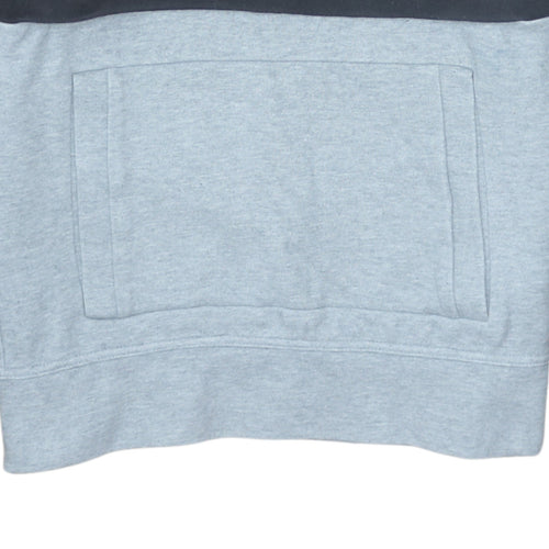 Champion Men's Black & Grey 1/2 Zip Hoodie Small Pullover Style