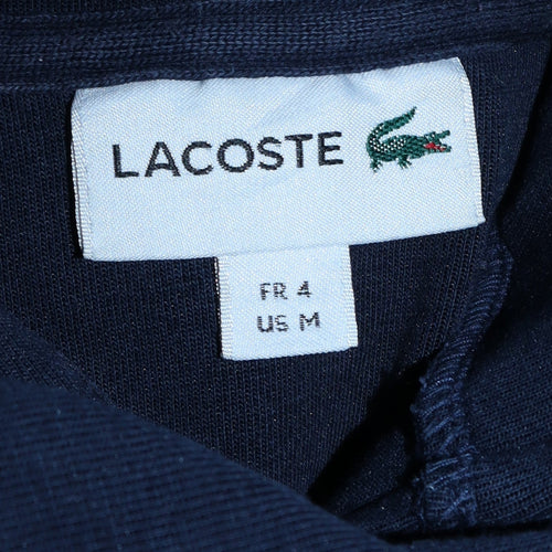 Lacoste Men's Blue 1/4 Zip Hooded Sweatshirt M Pullover Fleece
