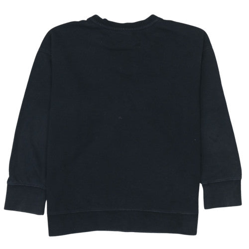 Nike Women Black M Pullover Sweatshirt Crew Neck Logo Classic