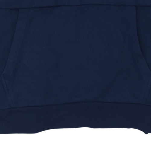 Diesel Mens Black Blue XL Pullover Hoodie with Logo