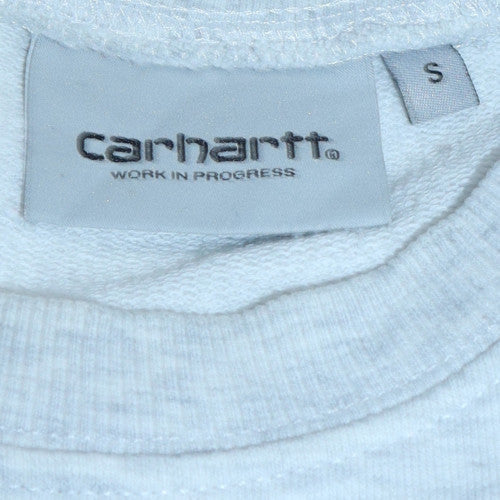 Carhartt Men Grey S Pullover Crew Neck Fleece Sweatshirt