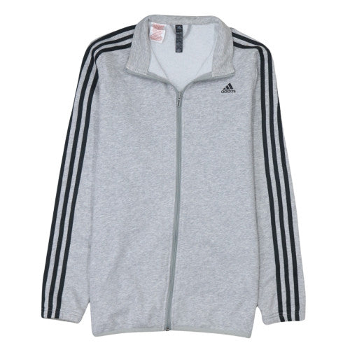Adidas Boys Grey Track Jacket 15-16 Years Full Zip Lightweight Activewear