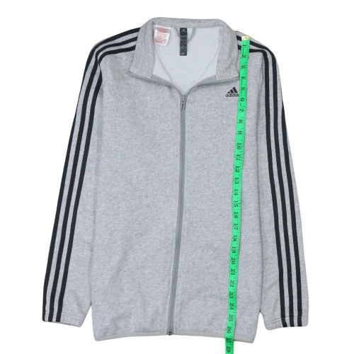 Adidas Boys Grey Track Jacket 15-16 Years Full Zip Lightweight Activewear