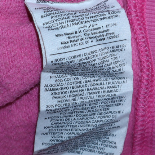 Nike Women Pink Pullover Hoodie Medium Hooded Sweatshirt