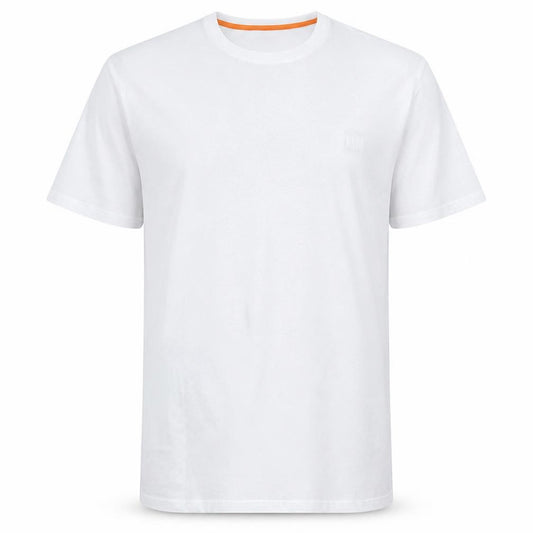 Front view of Hugo Boss Men's White Crew Neck Classic Cotton T-Shirt, size XL