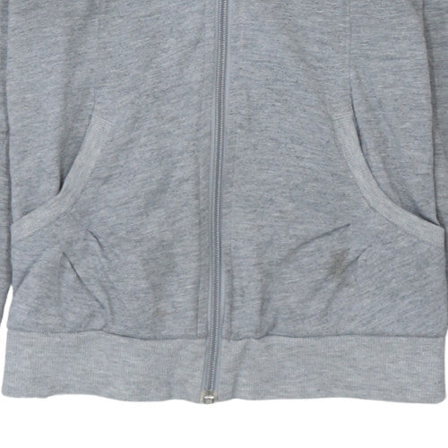 Adidas Women’s Grey & Pink Full Zip Hoodie Size S 8-10 Hooded Sweatshirt