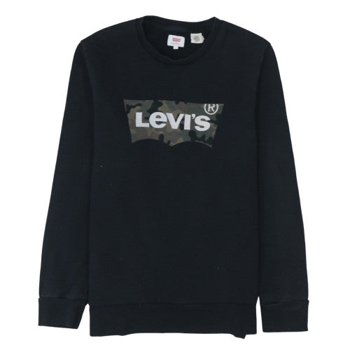 Levi's Men's Black Logo Pullover Sweatshirt Size S