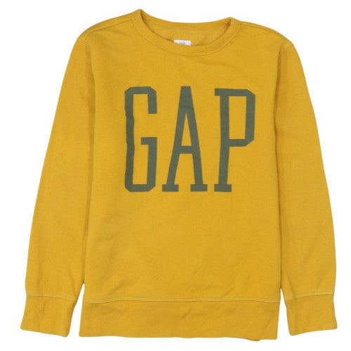GAP Boys Yellow Crew Neck Pullover Sweatshirt XL 12-13 Years Cotton Blend