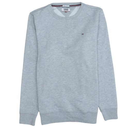 Tommy Jeans Men's Grey Regular Fit Pullover Sweatshirt M
