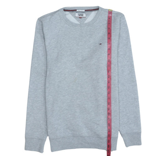 Tommy Jeans Men's Grey Regular Fit Pullover Sweatshirt M