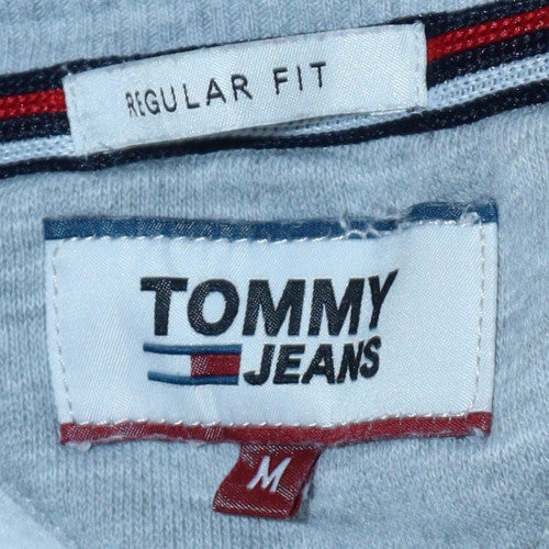 Tommy Jeans Men's Grey Regular Fit Pullover Sweatshirt M