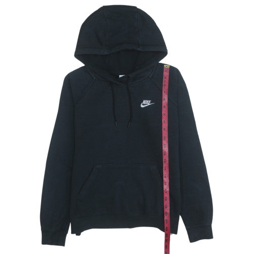 Nike Women's Black Pullover Hoodie Size S Cotton Blend Logo Sweatshirt