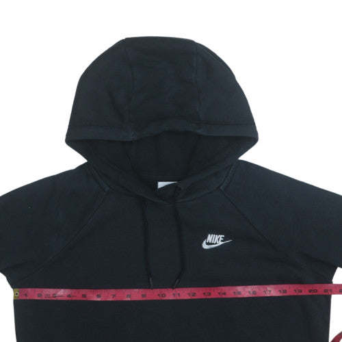 Nike Women's Black Pullover Hoodie Size S Cotton Blend Logo Sweatshirt