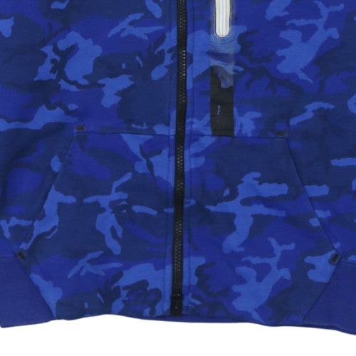 Nike Boys Blue Camo Full Zip Hoodie XL (13-15 Years) - Fleece Sweatshirt