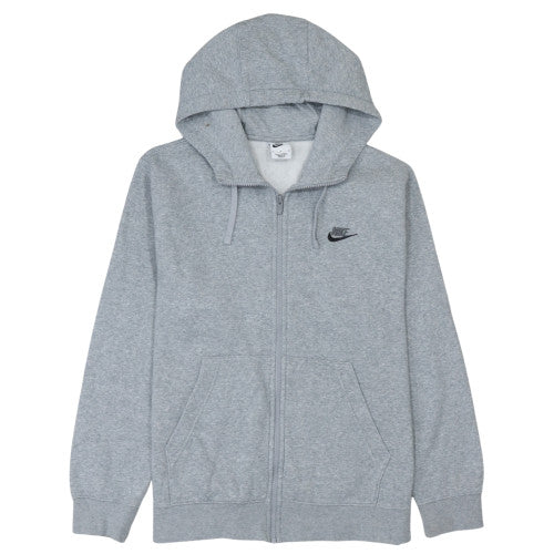 Nike Men’s Grey Full Zip Hoodie M Regular Fleece Sweatshirt