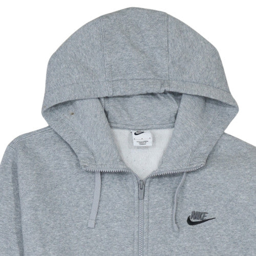 Nike Men’s Grey Full Zip Hoodie M Regular Fleece Sweatshirt