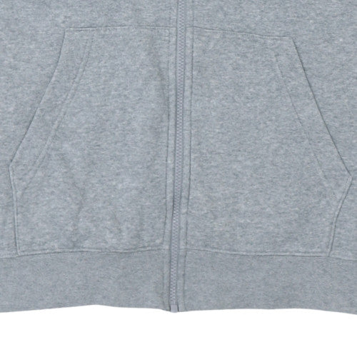 Nike Men’s Grey Full Zip Hoodie M Regular Fleece Sweatshirt