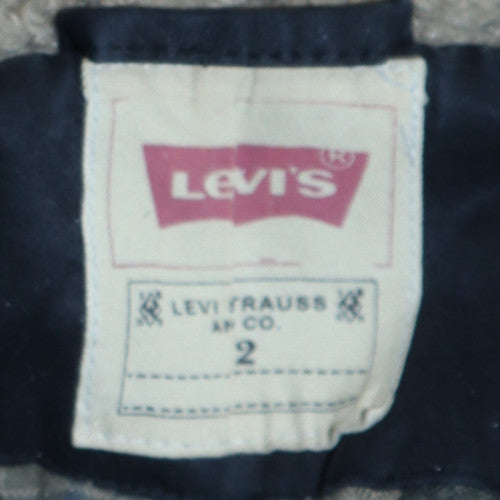 Levi's Womens Blue Hooded Parka Jacket Size 12 Lined Winter Coat