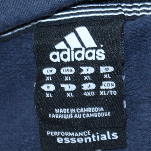Adidas Men's Blue Pullover Hoodie XL Performance Essentials