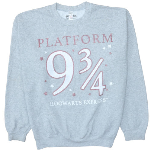 Harry Potter Platform 9¾ Grey Sweatshirt Women's L 16-18 Pullover