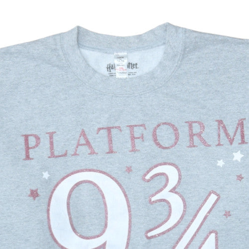 Harry Potter Platform 9¾ Grey Sweatshirt Women's L 16-18 Pullover